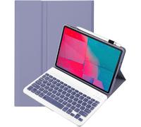 Étui Clavier Pour Tablette Lenovo Tab M10 Plus 10,3 Pouces Fhd (Tb-X606f/Tb-X606x) / K10 (Tb-X6c6), Coque Intelligente Avec Clavier Bluetooth Sans Fil Amovible Magnétique Qwerty, Violet