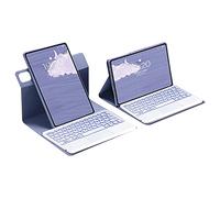 Étui clavier pour Xiaomi Pad 5/5 Pro 11", rotatif à 360°, rétroéclairé, magnétique, amovible, Bluetooth avec pavé tactile, violet