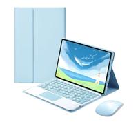 Étui Clavier pour Xiaomi Pad 5 / Pad 5 Pro 11 Pouces avec Souris, Touches Rondes, pavé Tactile sans Fil Amovible pour Xiaomi Pad 5 / Pad 5 Pro 11 Pouces