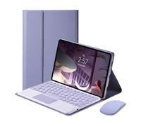 Étui Clavier pour Xiaomi Pad 5 / Pad 5 Pro 11 Pouces avec Souris, Touches Rondes, pavé Tactile sans Fil Amovible pour Xiaomi Pad 5 / Pad 5 Pro 11 Pouces