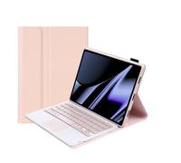 Étui Clavier pour Xiaomi Redmi Pad 2 11 Pouces 2025 avec pavé Tactile, Clavier Bluetooth Amovible, Support Multi-Angles et Protection Anti-Rayures(Pink)