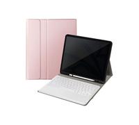 Etui Clavier QWERTY pour iPad Air 13 M4 2026 Détachable avec Support Rose champagne