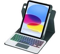 Étui Clavier Rotatif 360° pour iPad 10ème Génération 10,9 Pouces 2022 avec Pavé Tactile, Rétroéclairage Couleurs,Porte Crayon ZURSANA Vert Vert