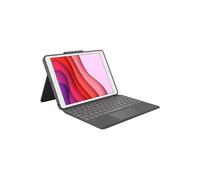 Logitech Clavier‑étui Combo Touch pour iPad (7/8/9) – pavé tactile, rétroéclairé AZERTY – Noir