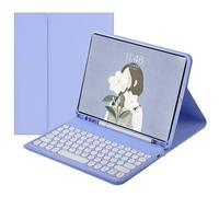 Étui clavier XiHAMA pour Galaxy Tab A8 10,5" (2022, SM-X200/X205/X207) - Coque Bluetooth détachable sans fil avec porte-crayon et jolies touches