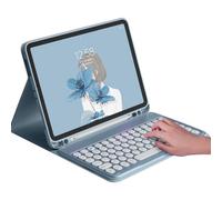 Étui clavier XiHAMA pour Galaxy Tab A8 10,5" (2022, SM-X200/X205/X207) - Coque Bluetooth détachable sans fil avec porte-crayon, touches rondes