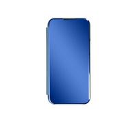 Étui Clear View pour iPhone 13 Pro Max avec Clapet Miroir Support Vidéo Bleu