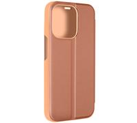 Étui Clear View pour iPhone 15 Pro Clapet Miroir Fonction Support Rose champagne