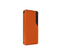 Etui Clear View pour Samsung Galaxy A14 4G et 5G Fenêtre Affichage Heure Support Vidéo Orange