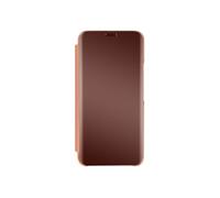 Etui Clear View pour Samsung Galaxy S22 avec Clapet Miroir Support Vidéo Rose champagne
