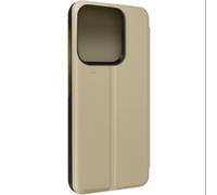Etui Clear View pour Xiaomi Redmi 12C avec Clapet Miroir Support Vidéo doré