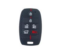 Etui Clés Télécommande De Voiture en Silicone À 6 Boutons Étui pour Kia pour Sedona 2017 2018 2019 2020 2021