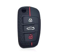 Etui Clés Télécommande De Voiture en Silicone pour Audi A6 C6 A4 B7 A1 A3 8V 8P A5 A7 A8 R8 TT SQ5 Q5 Q7 RS5 S5 S6 S7 S8