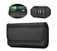 Étui Clip Ceinture Pochette Téléphone Nylon Housse Coque Ceinture pour iPhone 17 Pro Max 16 Pro Max, Samsung Galaxy A17 A16 A06 A05 A56 A36 S25 Ultra S24 Ultra, Xiaomi Redmi 14C13C A3 A5