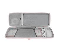 Étui Combo Clavier et Souris 65% Geekria, Sac de Voyage à Coque Rigide pour Clavier mécanique 68 Touches, Compatible avec YUNZII AL66, RK Royal KLUDGE R65 (Pink)