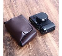 Étui compact en cuir PU pour appareil photo numérique Fuji,coque de thérapeute d'appareil photo,X100V,X100F,X100T,X100S,XF10,X70 - Type Coffee