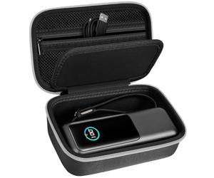 Étui compatible avec Anker Prime Power Bank 27,650 mAh 3 ports 250 W, station de charge de batterie, support de rangement de voyage pour chargeurs USB-C (boîte uniquement), Noir , L