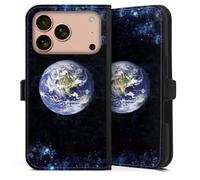 Etui Compatible avec Apple iPhone 17 Pro Etui Folio Etui magnetique Galaxie Terre Planète