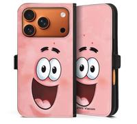 Etui Compatible avec Apple iPhone 17 Pro Etui Folio Etui magnetique Patrick Étoile de mer Bob l'éponge Produit sous Licence Officielle