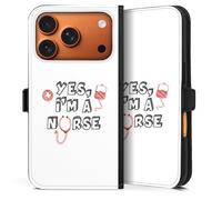 Etui Compatible avec Apple iPhone 17 Pro Etui Folio Etui magnetique Vocation Déclaration Infirmière