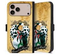 Etui Compatible avec Apple iPhone 17 Pro Max Etui Folio Etui magnetique 101 dalmatiens Cruella Produit sous Licence Officielle