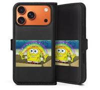 Etui Compatible avec Apple iPhone 17 Pro Max Etui Folio Etui magnetique Bob l'éponge Produit sous Licence Officielle Transparent