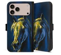 Etui Compatible avec Apple iPhone 17 Pro Max Etui Folio Etui magnetique Cheval Licorne Animal-Look
