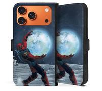 Etui Compatible avec Apple iPhone 17 Pro Max Etui Folio Etui magnetique Deadpool Lune Marvel