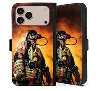 Etui Compatible avec Apple iPhone 17 Pro Max Etui Folio Etui magnetique Sauveteur Vocation Pompier