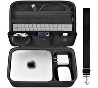Étui compatible avec Apple Mac Mini M1 et Mac Mini modèle précédent d'ordinateur de bureau, organiseur d'électroniques rigide, chargeur et accessoires (boîte uniquement),Noir