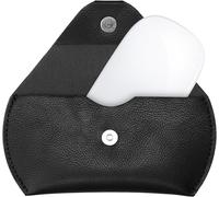 Étui Compatible avec Apple Magic Mouse 1 / Magic Mouse 2 / Logitech Pebble Wireless Étui - Sacoche de Protection 11,5 x 6,5 cm en Similicuir pour Souris sans Fil - Noir
