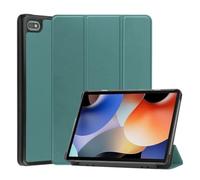 Étui Compatible avec Blackview Tab 7 Pro/Tab 7 4G 10,1" | Housse de support à trois volets, coque arrière rigide, protection antichoc(Dark Green,Tab 7 Pro)