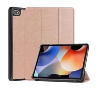 Étui Compatible avec Blackview Tab 7 Pro/Tab 7 4G 10,1" | Housse de support à trois volets, coque arrière rigide, protection antichoc(Rose Gold,Tab 7 4G)