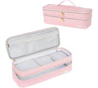 Étui Compatible Avec Brosse Revlon Cheveux Soufflant,Dyson Airwrap Styler,Shark Flexstyle,Sac De Rangement Pour Brosse Électriques Et Soufflant,Chauffante,Double Couche,Rose[Sal1277]