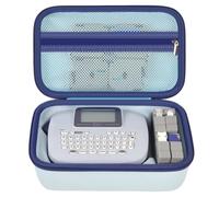 Étui compatible avec Brother pour P-Touch PTM95/PT90/PT45M - Support de rangement - Sac de rangement pour rubans d'étiquettes, adaptateur secteur, câbles de charge, batteries, accessoires (boîte