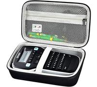 Étui compatible avec étiqueteuse Dymo LabelManager 160 portable, sac de transport rigide avec poche en maille pour accessoires (boîte uniquement)