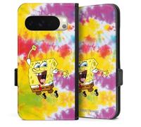 Etui Compatible avec Google Pixel 10 Pro Etui Folio Etui magnetique Bob l'éponge Batik Produit sous Licence Officielle