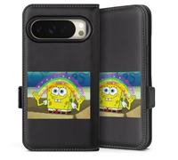 Etui Compatible avec Google Pixel 10 Pro Etui Folio Etui magnetique Bob l'éponge Produit sous Licence Officielle Transparent