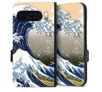 Etui Compatible avec Google Pixel 10 Pro XL Etui Folio Etui magnetique Katsushika Hokusai La Grande Vague de Kanagawa ¼uvre d'art