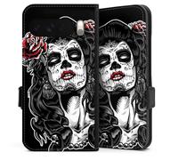 Etui Compatible avec Google Pixel 10 Pro XL Etui Folio Etui magnetique Rock 'n' Roll Día de Los Muertos Tête de Mort