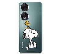 Étui compatible avec Honor 90 Officiel de Peanuts Woodstock et Snoopy pour protéger votre téléphone portable Coque en silicone transparent souple avec licence officielle Snoopy