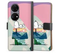 Etui Compatible avec Huawei P50 Pro Etui Folio Etui magnetique Peanuts Snoopy Produit sous Licence Officielle