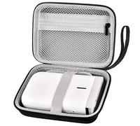 Étui Compatible avec imprimante d'étiquettes NIIMBOT D11, Sac de Transport pour Mini étiqueteuse Intelligente Phomemo D30 et Papier, Noir, M, Couverture arrière