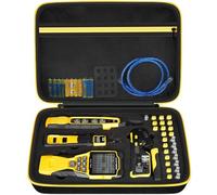 Étui compatible avec Klein Tools VDV501-851 Kit testeur de câble avec Scout Pro 3, support de transport de stockage pour fiches de données modulaires et autres accessoires (boîte uniquement)