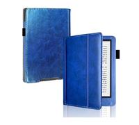 Étui Compatible avec Kobo Aura H2O 1ère génération 6,8 Pouces N250 la liseuse : Couverture de Protection en Cuir PU avec Fermeture magnétique et Fonction Veille Automatique.(Dark Blue)