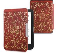 Étui Compatible Avec Kobo Clara Hd Coque-Étui À Rabat Magnétique Tablette Ereader Similicuir Avec Sangle-Jaune-Orange-Rouge