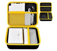 Étui compatible avec Kodak Dock Plus ou Kodak Dock Imprimante à écran instantané portable 10.2x15.2 cm Papier photo,Câble de chargement, tout s'adapte bien à l'intérieur, noir et jaune