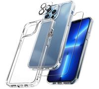 Étui compatible avec la recharge sans fil pour iPhone Pro, film protecteur de qualité militaire avec technologie de fusion sans couture, antireflet