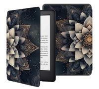 Étui Compatible avec Le Tout Nouveau Kindle Oasis 7" (9E Et 10E Génération Uniquement, 2017 Et 2019), Coque Légère avec Fonction Veille/Réveil Automatique, Mandala Mystique Noir