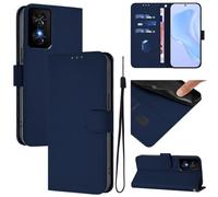 Étui compatible avec l'écran d'affichage TCL 50 SE T611B, 6,78 pouces, support de couverture, portefeuille à rabat en gel, protection magnétique, porte-cartes en cuir écologique, porte-cartes (bleu)
